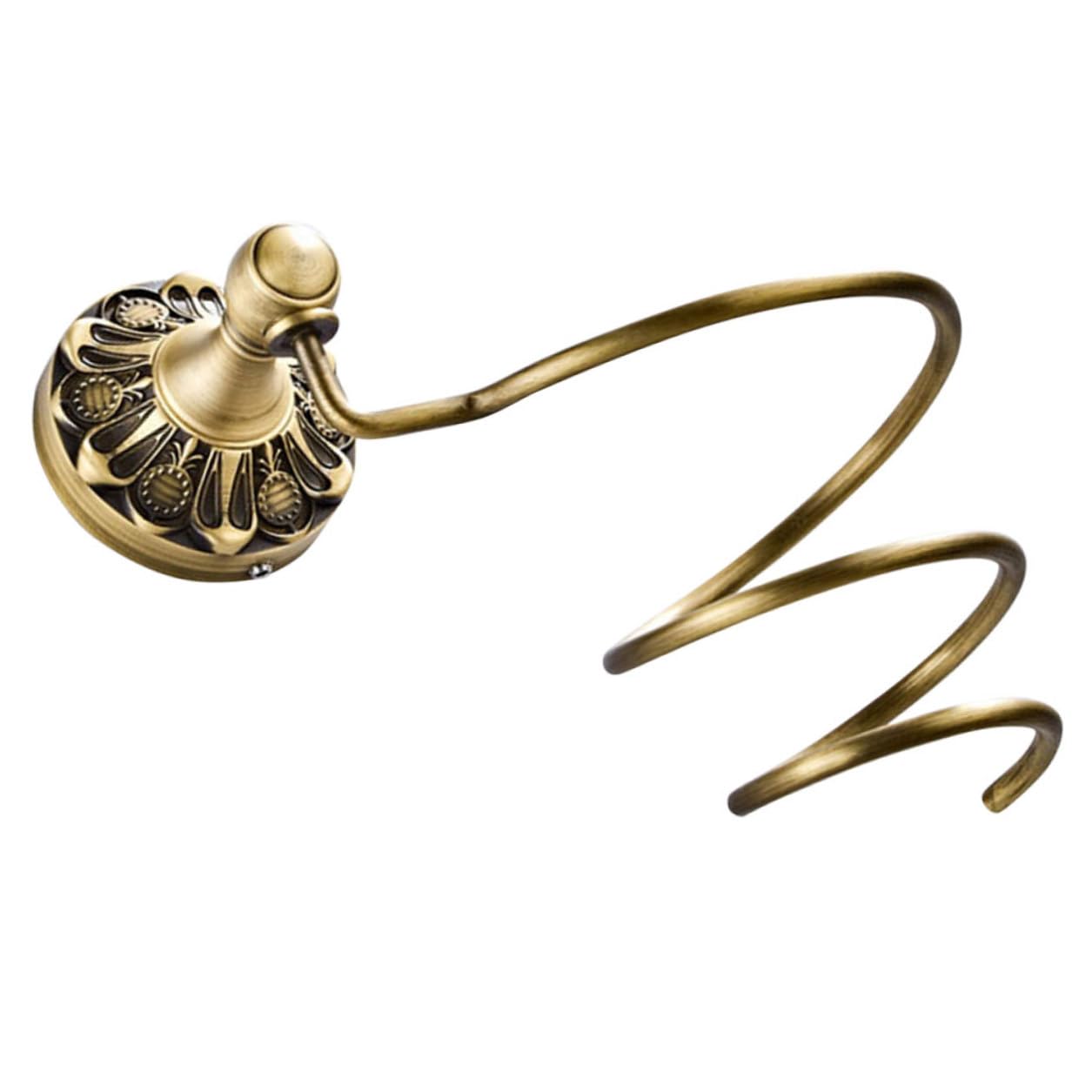 Wandmontierter Haartrocknerhalter aus Kupfer, 1 Satz, Goldfarben