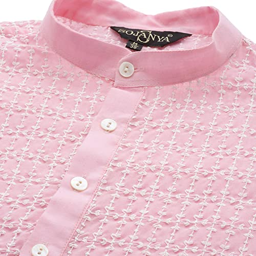 Image of SOJANYA (Since 1958 Men's Cotton Floral Regular Kurta Pyjama Set