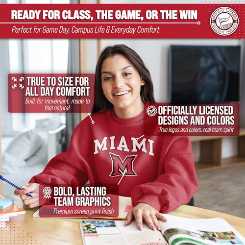 Image of NCAA College Sweatshirt Fleece Crewneck Pullover for Men and Women | Officially licensed NCAA college gameday crewneck pullover - 9 oz fleece lined sweatshirt with arch and logo design