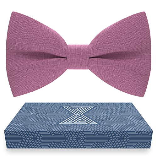Image of Bow Tie House Mens Bowties Pre-tied Shape Clip on Bowtie Solid Men Formal Wear for kids, baby boys, toddler any age bow ties