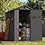 Greesum 4x6FT Plastic Storage Shed with Floor, Resin Outdoor Storaged Sheds with Lockable Door, All Weather Tool Shed with Window and Vent, Easy Assembly for Garden, Backyard, Patio, Dark Gray
