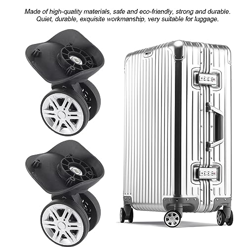 1 Pair Luggage Suitcase Wheels, Outdoor Mutes Double Row Trunk Large Wheel Luggage Wheel Spare Part Universal Wheel Replacement Luggage Suitcase Wheels Suitcase Accessory for Luggage Suitcase Trolley2
