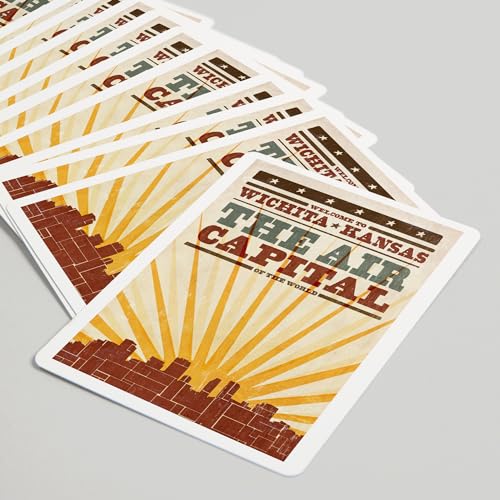 Naipes Poker Wichita Kansas, 52 cartas, tamaño póker miniatura 5