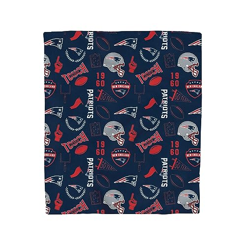 Pegasus Home Fashions New England Patriots 50 x 60 Collage Icons Polar Fleece Blanket
