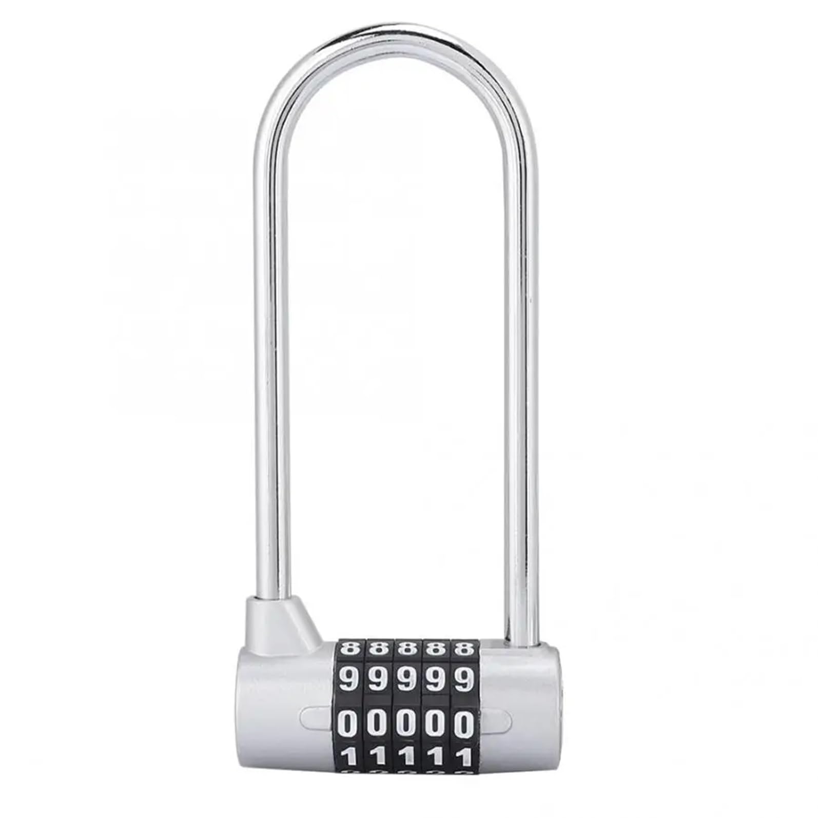 Cadenas de sécurité en alliage de zinc avec code à chiffres et anse longue en U