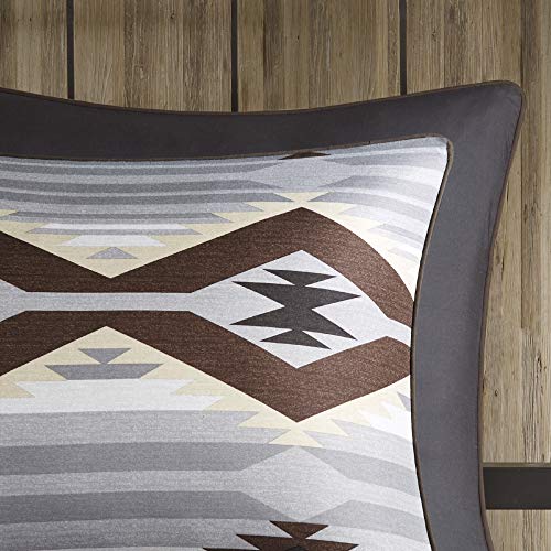 Woolrich Rustic Lodge Cabin Comforter Set - All Season Down Alternative Warm Bedding Layer And Matching Shams, Oversized Cal King, Bitter Creek, Grey/Brown #TOP3