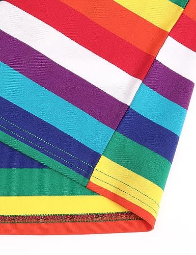 Cosland Rainbow Boys Striped Polo Shirt Kids Pride Shirt thumb #4