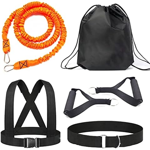 OYINDIZ Resistance Explosive Training 5PCS Force Acceleration Speed Cord Improve Power, Agility, Strength Track and Field Equipment Football Multi-Directional Training Equipment (6.6FT) Cover