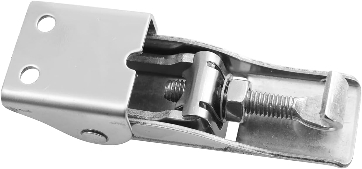 LQ Industrial 2PCS Industrial Machinery Equipment Adjustable Heavy Duty Buckles 70x29x24mm Stainless Steel Spring Loaded Latch Exposed with Anti Loosening Feature for Maintenance Welding Locking