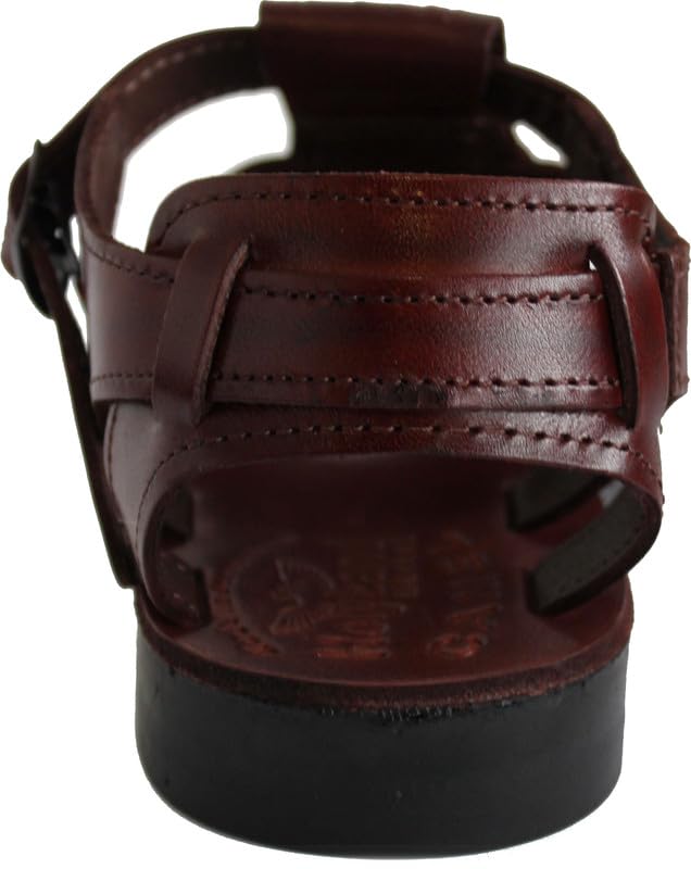 Holy Land Market Men/Women Biblical Jesus Leather Sandals/Slides From Jerusalem (Nathaniel Style I)3