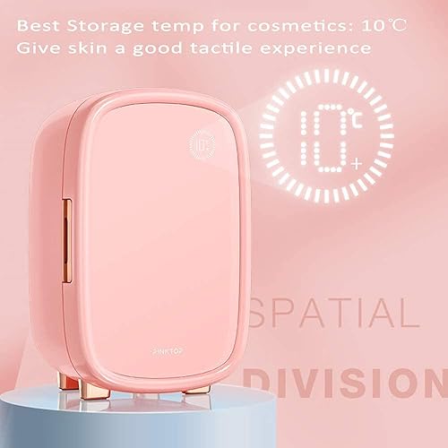 Miniatura 8 de TONPOP Beauty - Mini refrigerador portátil de 12 litros para el cuidado de la piel cosmético, mini refrigerador para automóvil y hogar, calentador