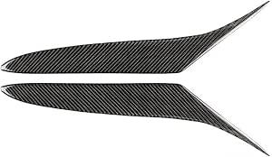 Real Carbon Fiber Eyebrow Eyelid Cover For Mercedes C Class W204 2008-2011 – Black – Self-Adhesive