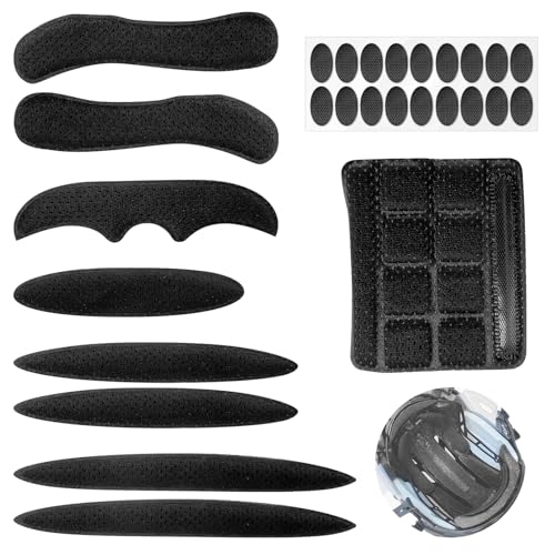 Fahrradhelm Polster Ersatz Fahrradhelme Zubehör Universal - Helm Fahrrad Helmpolster Schaumstoff Kit mit Klettpunkte, Polster Fahrradhelm Schwamm Innenpolster, für Fahrrad- und Motorradhelme Geeignet
