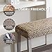 Farmhouse Indoor Solid Wood Acacia Benc with Natural Woven Benches Seat, Boho Bench Entryway, Wooden Bench for Bedroom End of Bed or Living Room or Vintage Entryway Bench Seat (Grey, Water Hyacinth)