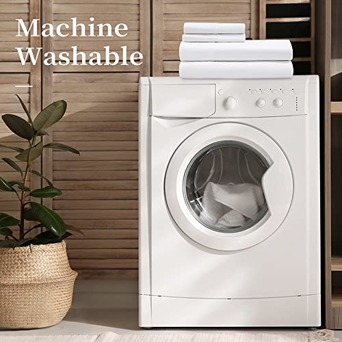 Sonoro Kate 1200 Thread Count Cotton King Size Sheets, Luxury 5-Star Hotel 100% Egyptian Cotton Sheets Set, Sateen Weave For Soft Feel, Fits Mattress Upto 16" Deep Pocket - 4 Piece(White, King) #TOP6