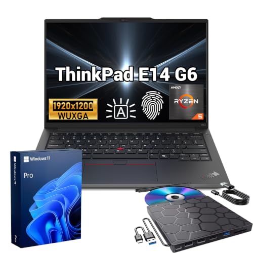 Image of Lenovo ThinkPad E14 Gen 6 14 inch FHD+ AMD Ryzen 5 7535U Business Laptop