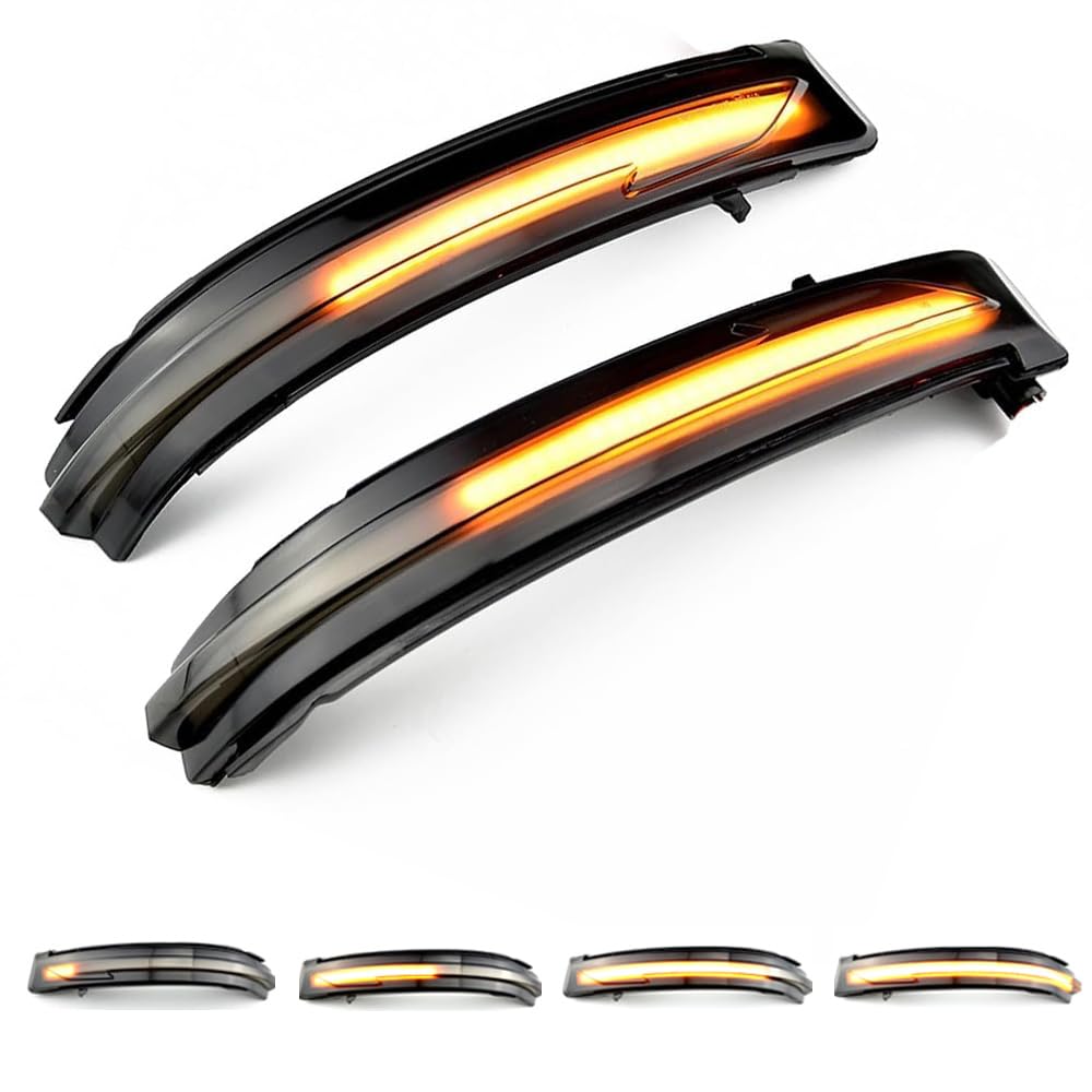 Indicatori di direzione dinamici a LED nello specchietto retrovisore per N-issan Qashqai J11 X-Trail T32 Rogue Murano Z52 Pathfinder R52 Terra6 (Nero)
