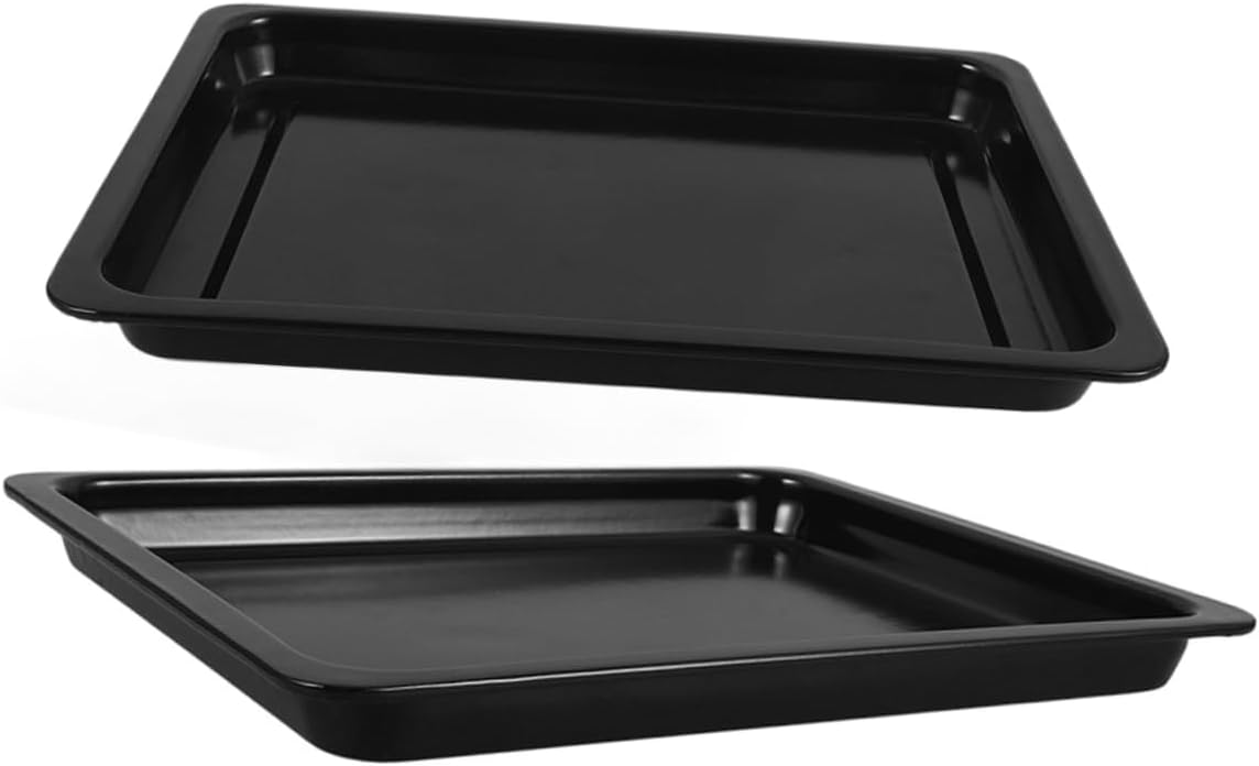 2pcs Commercial Enamel Baking Trays Oven for Cookies Cakes Jelly Commercial Use Easy to Clean Heat Resistant