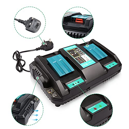 Enegitech - Caricabatteria da 18 V DC18RD per