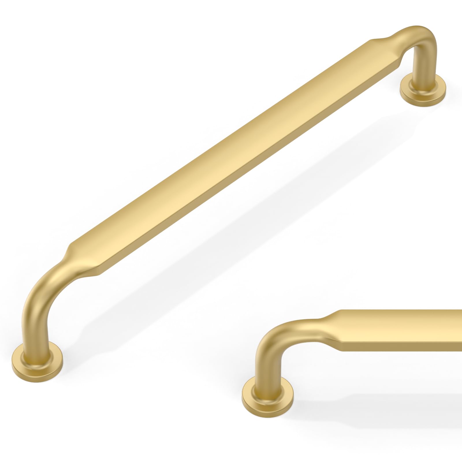 Talentedeco 10 Pack Brushed Gold Cabinet Pulls 6.3 Inch(160mm) Kitchen Cupboard Handles Cabinet Hardware for Drawer Pulls — image 1