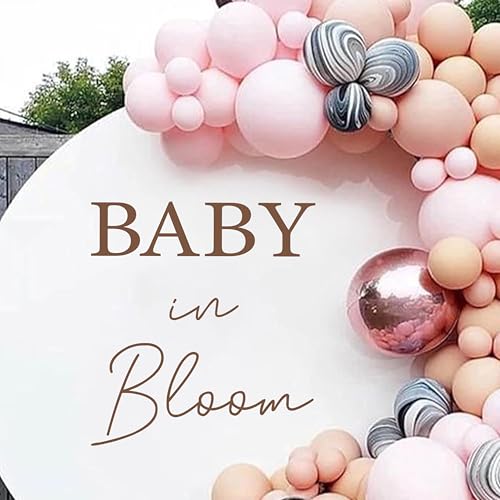 Baby in Bloom Wall Decal, 2-Piece Party Decoration, Brown Letters