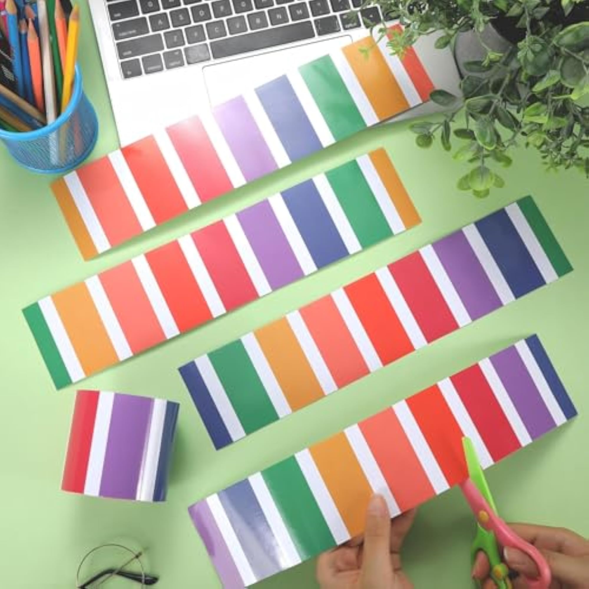 Bright Colorful Classroom Bulletin Board Border Stripe
