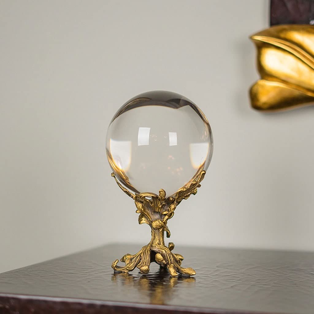 Dekoracje ze szklanych kulek, Crystal Ball With Bird Branch Base Or Metal Multiple Sizes(B)