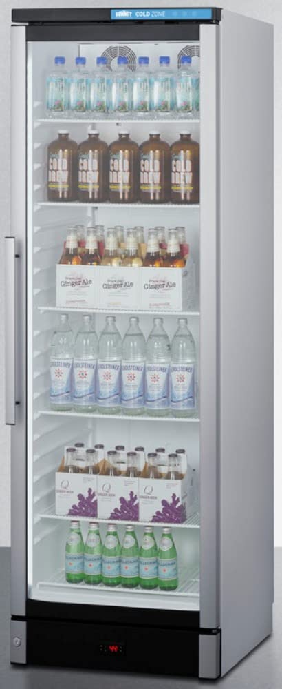 Summit 24” Beverage Center, Upright Beverage Center, Commercial Beverage Center, 12.4 Cu.Ft. Capacity, Stainless Steel & Glass- Scr1301 on Fridge.com - View 4