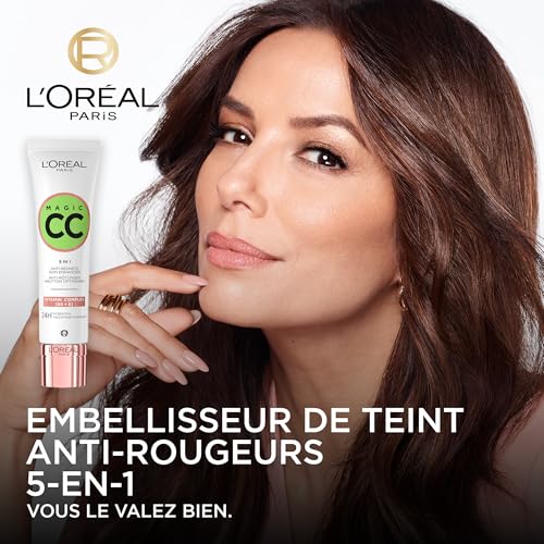 L'Oréal Paris - CC Crème 5-en-1 - Crème Universelle Anti-Rougeurs - Enrichie en Vitamines B5 et E - Hydratation 24H - Peaux Sensibles et Peaux Grasses - Magic CC Crème - Teinte Universelle - 30 ml – Image 3