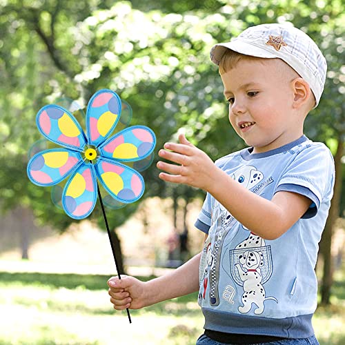 Hadeeong 4Pcs Wind Spinners For Yard And Garden, Lawn Yard Decorations Pinwheels Colorful Whirligigs Windmill Kids Toys For Outdoor Decor #TOP4