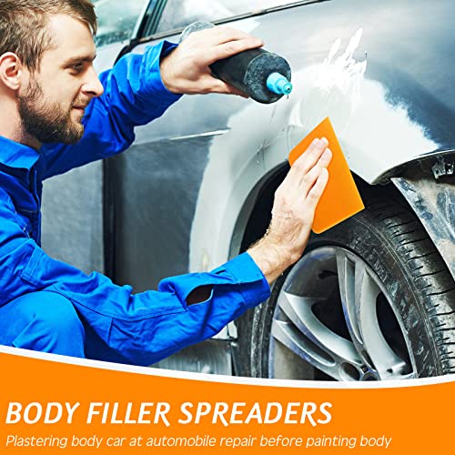Image of Frienda 6 Pcs Body Filler Spreaders Plastic Tools for Automotive Applying Putties Glazes Caulks and Paint (3 Sizes)