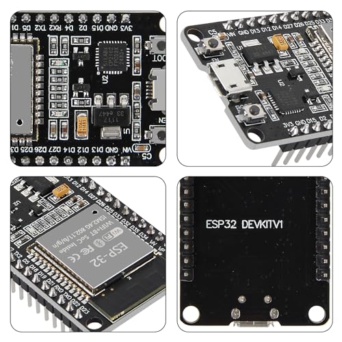 Image of AITRIP ESP-WROOM-32 ESP32 ESP-32S Development Board 2.4GHz Dual-Mode WiFi Bluetooth Dual Cores Microcontroller Processor Integrated with Antenna RF AMP Filter AP STA Compatible with Arduino IDE (1 PCS).