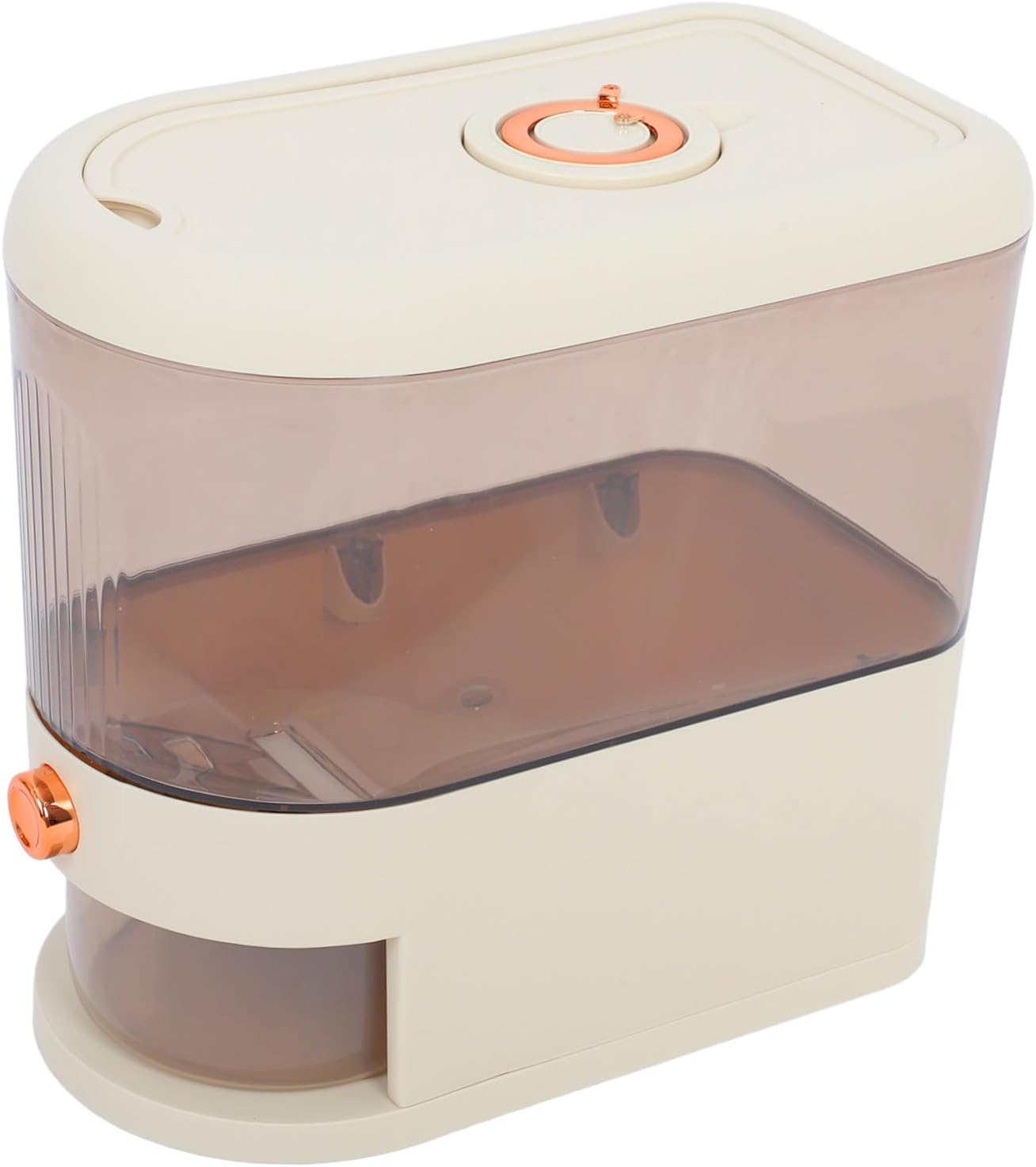 Airtight Grain Storage Bucket with Visible Measuring for Precise Rice Dispensing Modern Easy-clean Cereal Container for Kitchen Food Freshness Capacity