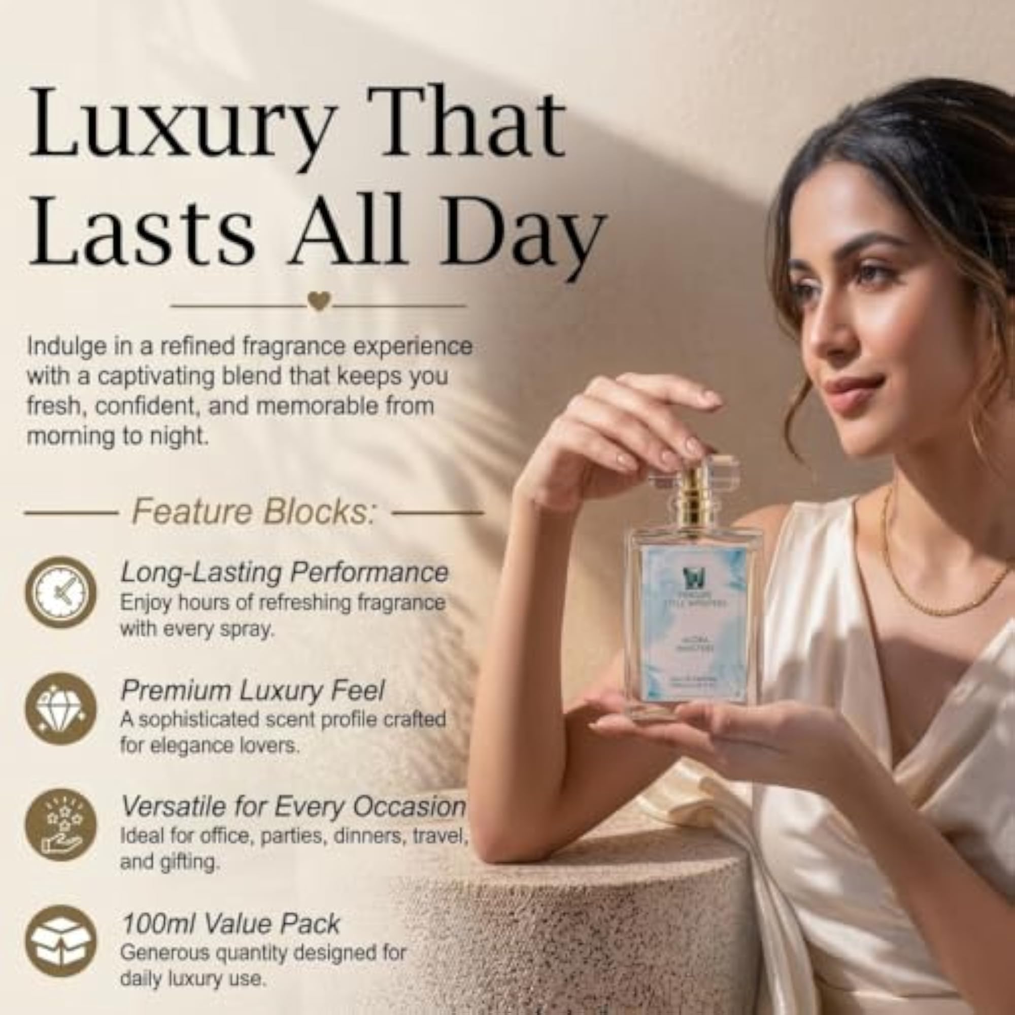 Alora Whispers Premium Luxury Perfume, Unisex Elegance