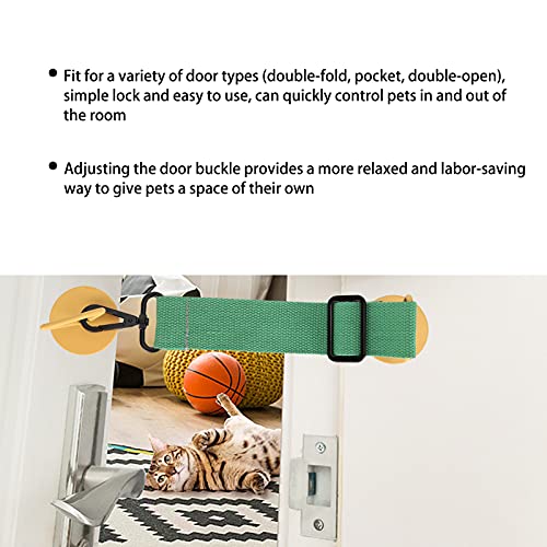 Adjustable Door Stopper with Heavy Duty Strap Lock for Dogs and Cats Pet Safety Door Guard, Cloth and Metal, 20-30cm - Image 3