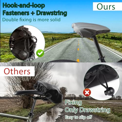 Image of Waterproof Seat Bicycle Covers for Multiple Bicycles and E-Bikes Heavy Duty Rain Cover Durable Outdoor Protection Unisex Bicycle Seat Cushion Protectors