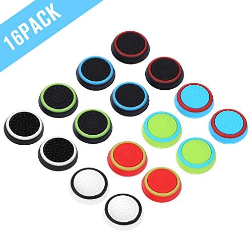 Obeka Appropriate with 8 Pairs Thumb Grips Silicone Analog Stick Covers Thumbstick Controller Substitute Joystick Cap PS4 PS3 PS2 Xbox One Xbox 360 Wii U