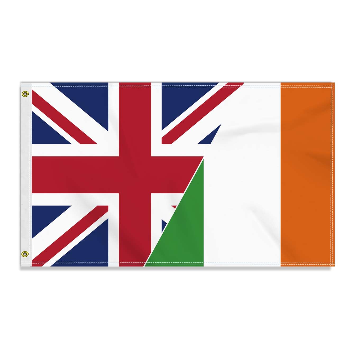3×5 FT Ireland British Friendship Flag, Large 90×150 CM 150D Irish Outdoor Banner,Decor Garden With Brass Gromment