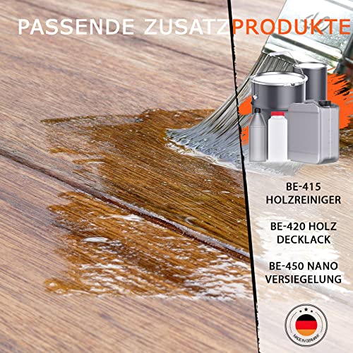 BEKATEQ BE-210 Leinölfirnis transparent I Holzöl für Innen & Außen 1l I Holzschutz-Lasur zur Holzpflege von Holzboden… – Bild 5