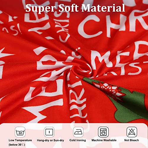 Chickwin Christmas Chair Cover For Dining Room Set Of 4, Stretch Christmas Decoration Dining Seat Chair Slipcover, Modern Spandex High Back Parsons Dining Chair Protector For Christmas Party Decor #TOP4