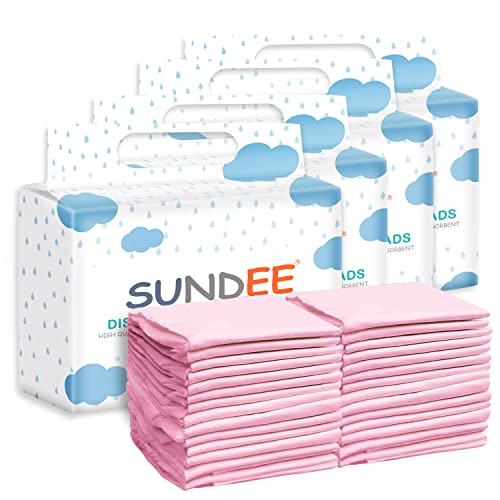 Cambiador desechable para bebé, paquete de 100 almohadillas suaves de tela no tejida transpirable e impermeable, protector de colchón portátil a prueba de fugas, almohadillas de cama para