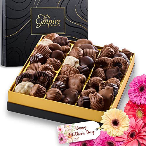 Mothers Day Chocolate Gift Box with Assorted Gourmet Chocolate - Perfect Mothers Day Gifts for Mom, Food Gift Basket for Women and Man - Birthday, Thank You, Present Idea for Him and Her, Holiday Gift Baskets