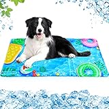 🐶【Zirkulierende Kühlung】Das hunde kühlmatte kühlt automatisch innerhalb von 15 Minuten, wenn es nicht in Gebrauch ist, 5-10 Grad unter der Raumtemperatur. Die zirkulierende Kühlung des 100% ungiftigen Gel kühlmatte bett sorgt dafür, dass das hundekühlmatten immer als gute Kühlung funktioniert, ohne dass eine zusätzliche Kühlung oder Wasserfüllung erforderlich ist (Mit kaltem Wasser abwischen, um schneller abzukühlen). Kühldecke katze größe von 90*50cm ist für die meisten Hunde geeignet.