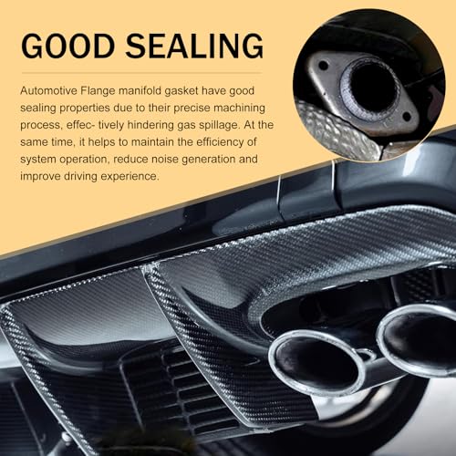 Image of MLY 2 PCS Exhaust Manifold Gasket, 2.5 Inch Graphite Exhaust Manifold Gasket, Leakproof Exhaust Pipe and Exhaust Manifold, Universal Replacement Exhaust Donut Gasket (ID 65MM)