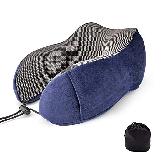 LXQ Almohada Cuello Almohada Cómoda y Ligera Almohada de Viaje con Bolsa de Almacenamiento para Dormir en el Coche o Almohada de Tren de la Oficina de la aeronave,5