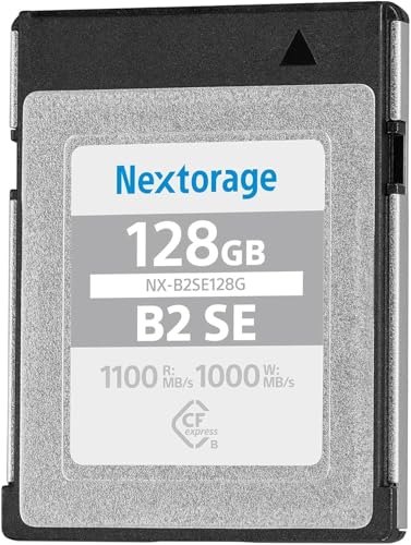 Nextorage CFexpress Type B 128Go, Carte mémoire Japonaise CF Express TypeB Card 128GB, Accessoires Photo et caméscopes pour appareils Photo Sony/Nikon/Canon/Fujifilm, B2SE NX-B2SE128G