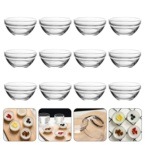 Bols à dessert en verre pour vos réceptions et fêtes à la maison ensemble de 12 pièces de 75 ml - 6