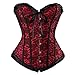 Grebrafan Bustiers et Corsets Femme Steampunk (EU(34-36) M, Rouge)