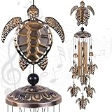 Solawindchime Outdoor Sea Turtle Wind Chimes, Turtle Bronze Wind Chimes, Gift Wind Chime, Sea Turtle