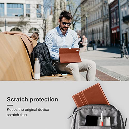 Bokeer Keyboard Case For Ipad 10Th Generation 2022, Leather Folio Smart Cover With Pencil Holder, Magnetically Detachable Wireless Bluetooth Keyboard [Micro Usb Charging, Multi-Angle]-Brown #TOP6